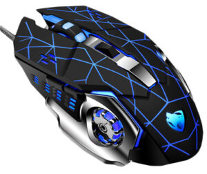 T-WOLF V6 GAMING MOUSE DPI ADJUSTABLE LED RGB WIRED USB PROGRAMMABLE MOUSE (6 MONTHS WARRANTY)